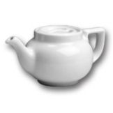 Hall&reg; China White 16 Oz. Boston Teapot with Sunken Cover