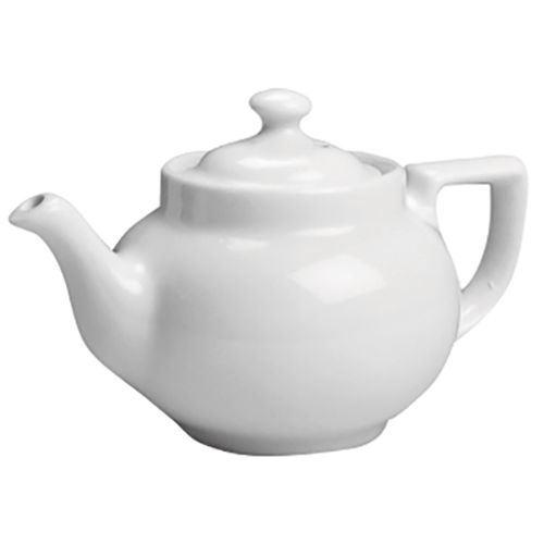 Hall&reg; China White 16 oz Boston Teapot with Knob Cover