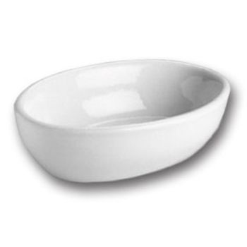 Hall&reg; China White 9 Oz. Deep Oval Baker