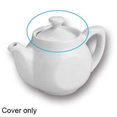 Hall&reg; China White Cover for #1640 Flat Sided Teapot