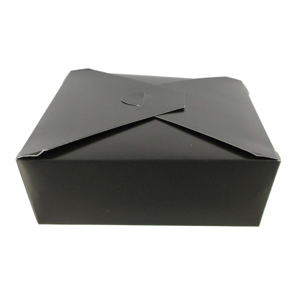 Bio-Pak #1 Black Container. 4.38 x 3.5 x 2.5