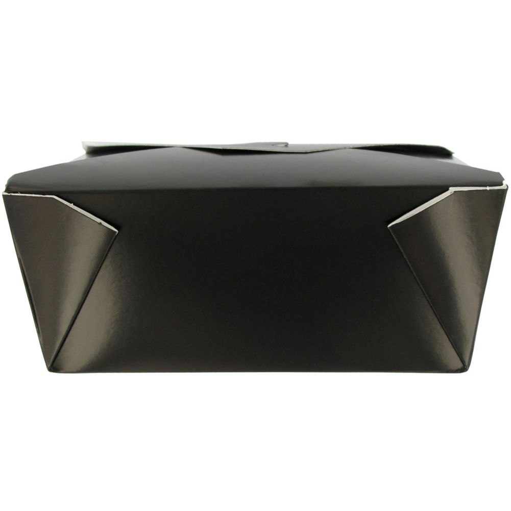 Bio-Pak #4 Black Container. 7.75 x 5.5 x 3.5