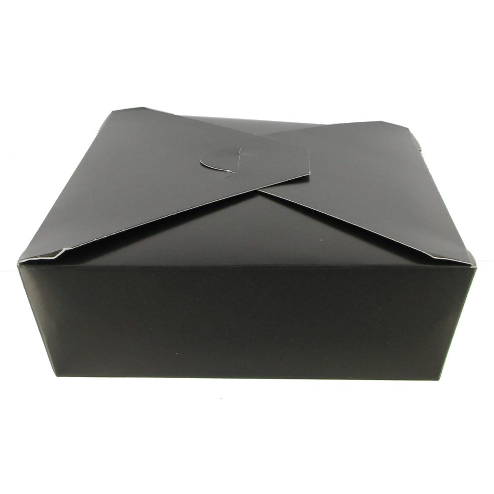 Bio-Pak #2 Black Container. 7.75 x 5.5 x 1.88