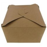 Bio-Pak #4 Kraft Recycled Container. 7.75 x 5.5 x 3.5