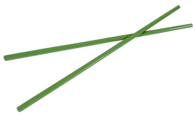Town Food Service 10.5" Green Plastic Chopsticks