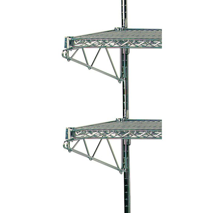 Wire Wall Mount Brackets and Post 18" End Mounts, AB2-18