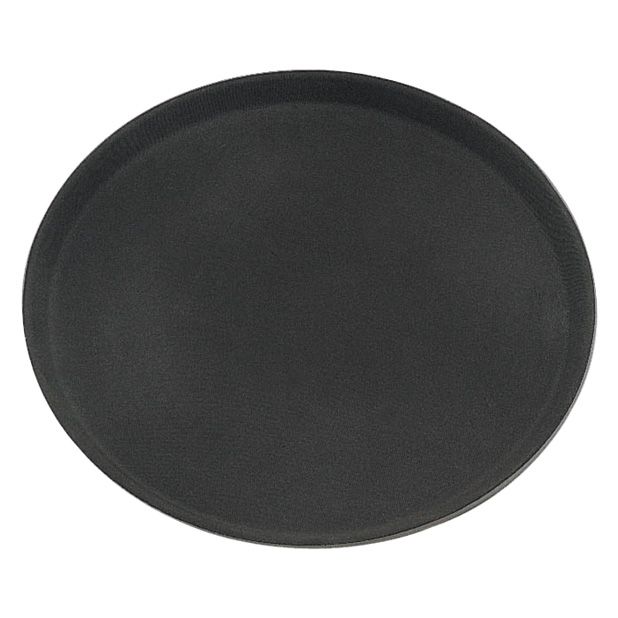 Update International Black 14" Non-Slip Grip Tight Tray