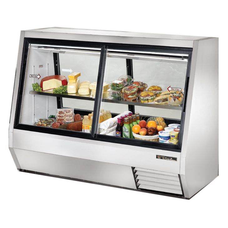 True&reg; Pass-Thru 35 Cu Ft Deli Case w/ 2-Front and 2-Rear Doors