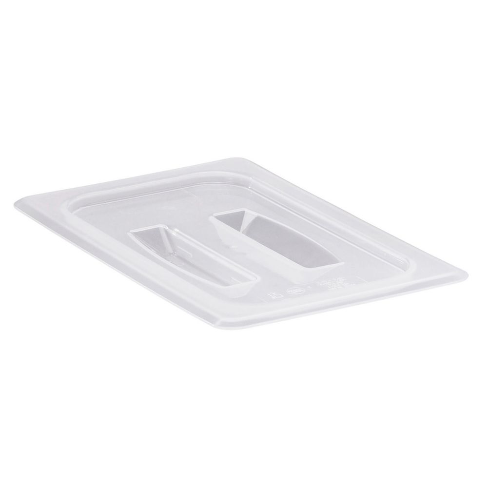 Cambro&reg; Translucent 1/4-Size Food Pan Cover with Handle