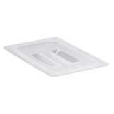 Cambro&reg; Translucent 1/4-Size Food Pan Cover with Handle