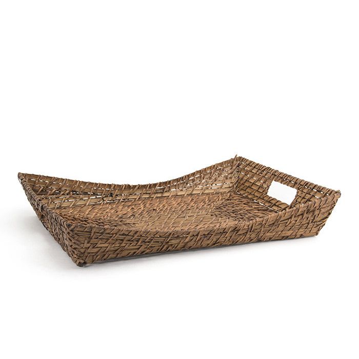 Front Of The House&reg; Brown 15" Rectangular Flare Tray