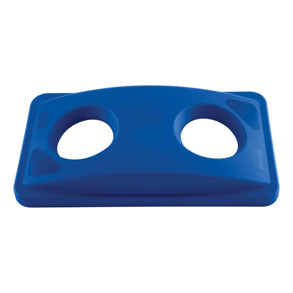 Rubbermaid Slim Jim&reg; Blue Bottle / Can Recycling Top
