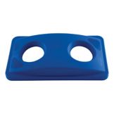Rubbermaid Slim Jim&reg; Blue Bottle / Can Recycling Top