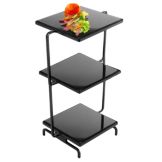 Gourmet Display&reg; Black 3-Tier Acrylic Stone Tower