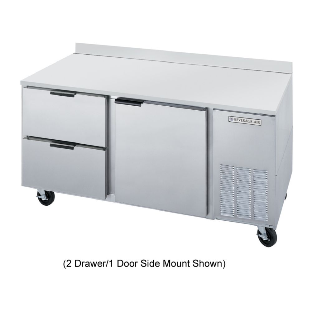 Beverage-Air 93" Stainless Steel 4-Drawer Worktop Refrigerator