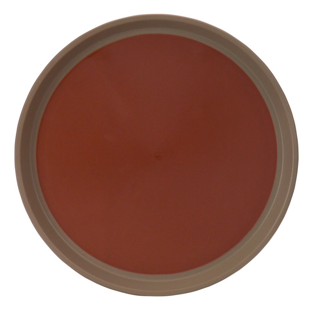 Traex&reg; 14" T-Rex Non-Skid Round Tan and Brown Tray