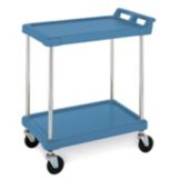 Metro&reg; BC Series Blue 21 x 33 In. Open Utility Cart w/ 2-Shelves