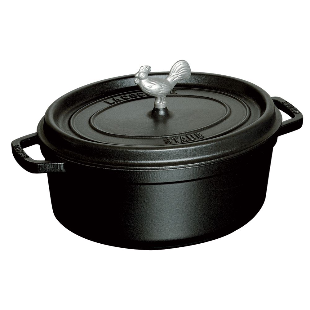 Staub USA Black 5.7 qt Coq Au Vin Cocotte