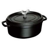 Staub USA Black 5.7 qt Coq Au Vin Cocotte