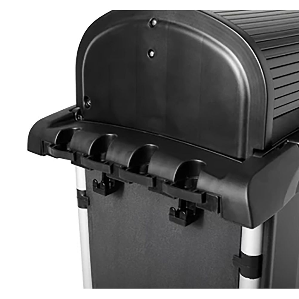 Rubbermaid Black High Security Cleaning Cart w/ 2 Locking Doors