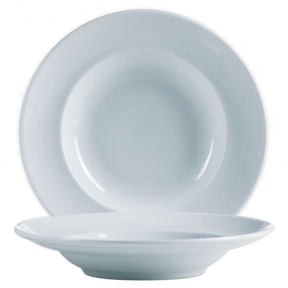 Cardinal Arcoroc Rondo Porcelain 8 Oz. Rim Soup / Pasta Bowl