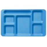 Cambro&reg; Camwear&reg; Blue 9" x 15" 2x2 Compartment Tray