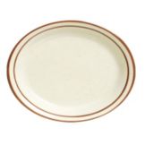 Tuxton&reg; Bahamas 13-1/4" x 10-1/2" Eggshell Oval Platter
