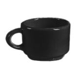 Diversified Ceramics Black 8 oz Stacking Cappuccino Cup