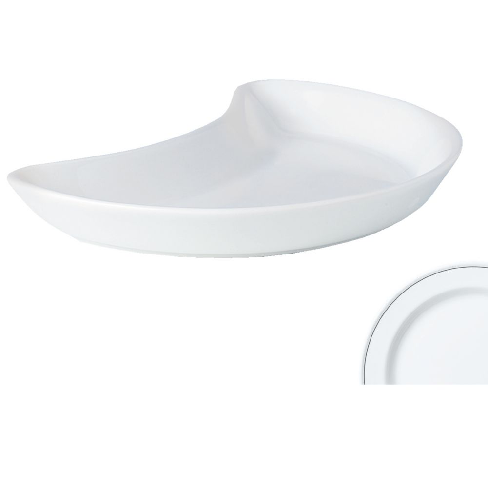 Steelite Performance Simplicity Black Line 8" Crescent Salad Plate