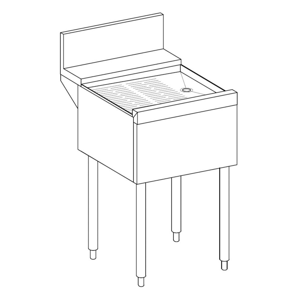 Perlick&reg; 12" TSD Underbar Drainboard