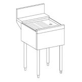 Perlick&reg; 12" TSD Underbar Drainboard