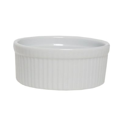Tuxton&reg; 10 Oz. Porcelain White Fluted Souffle