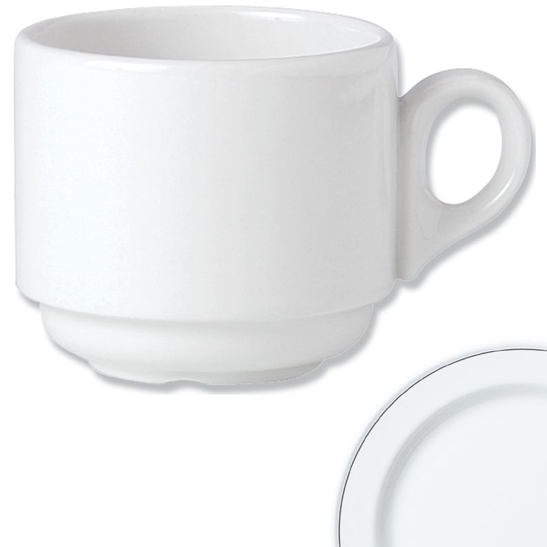 Steelite Performance Simplicity Black Line 6 Oz Atlanta Stacking Cup
