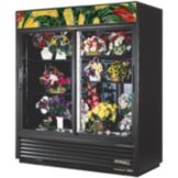 True&reg; Black Glass Swing Door Floral Case Refrigerator, 61 Cubic Ft