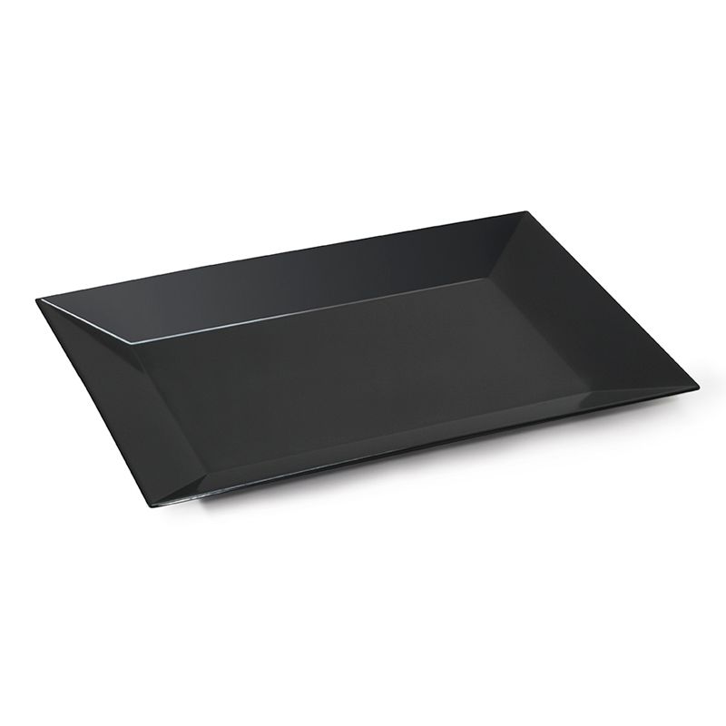 G.E.T. Siciliano&trade; Black 24 x 18" Rectangular Melamine Tray