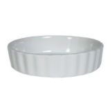 Tuxton&reg; 8 Oz. Porcelain White Fluted Round Creme Brulee