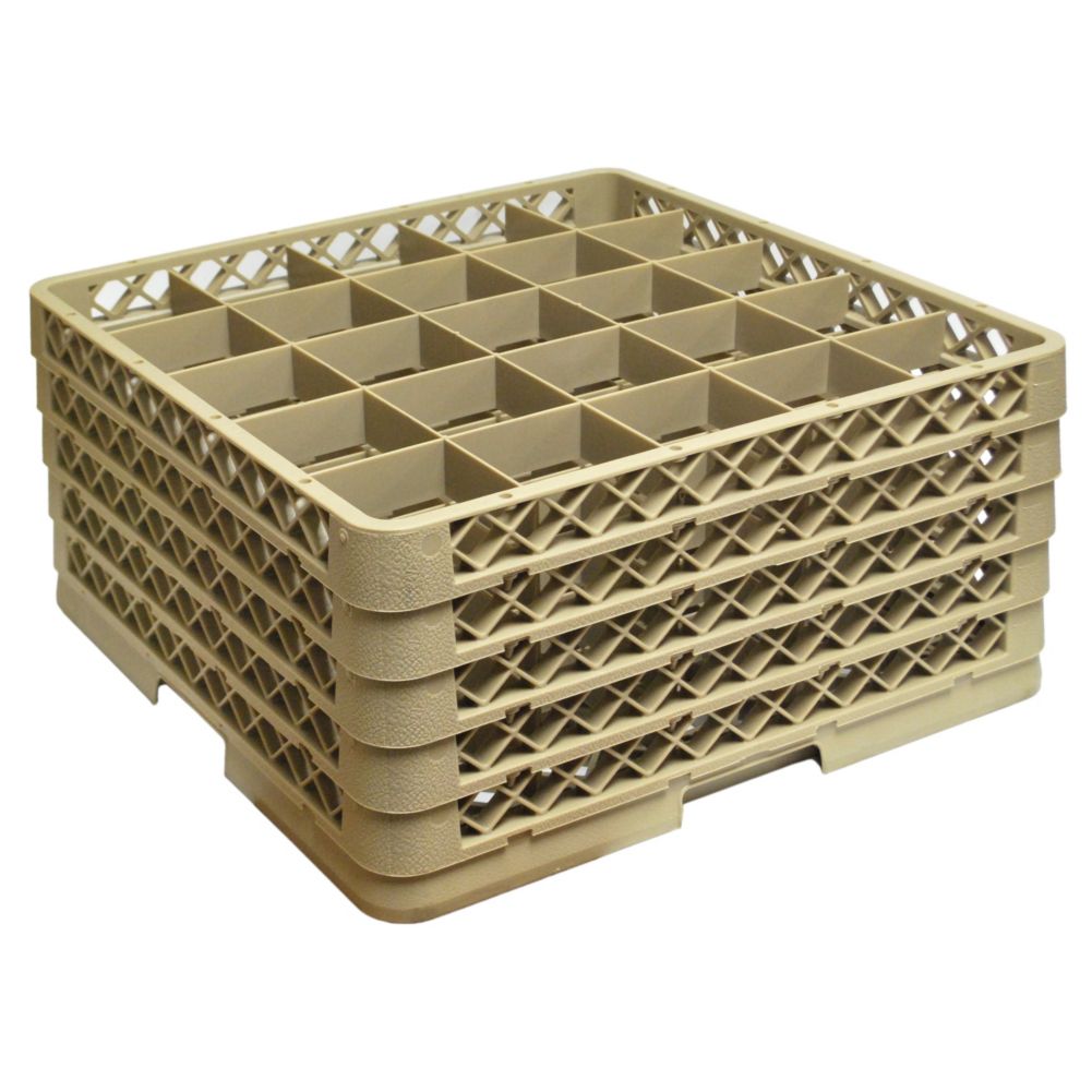 Traex&reg; 25 Compartment Low Profile 5 Extender Beige Glass Rack