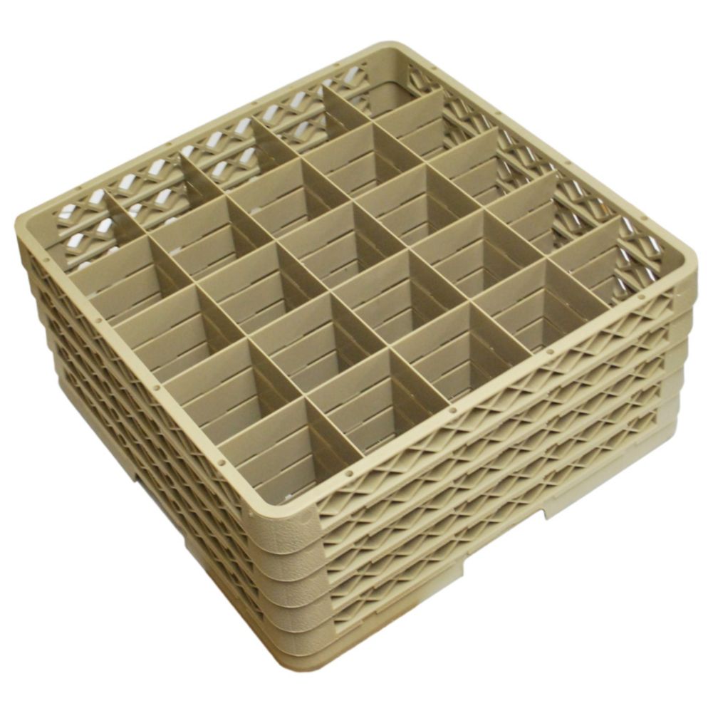 Traex&reg; 25 Compartment Low Profile 5 Extender Beige Glass Rack