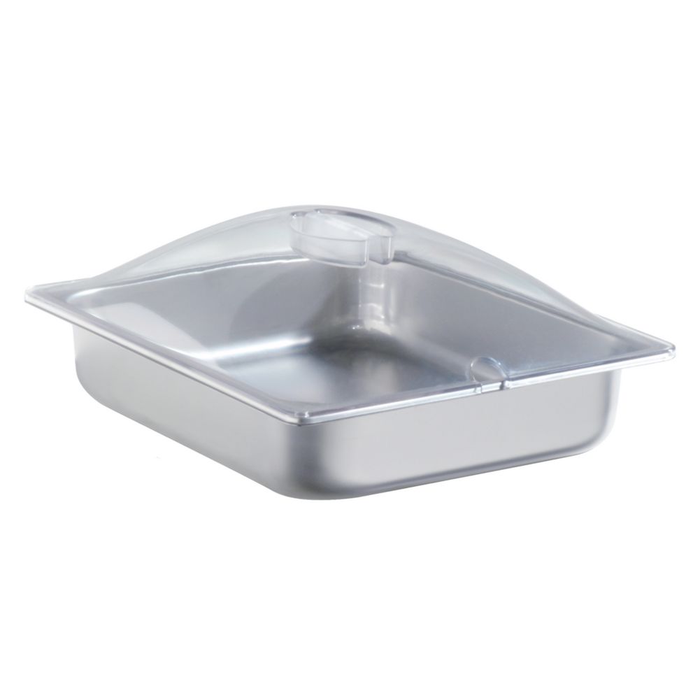Cadco Half Size Steam Pan With Clear Polycarbonate Lid, SPL-2P