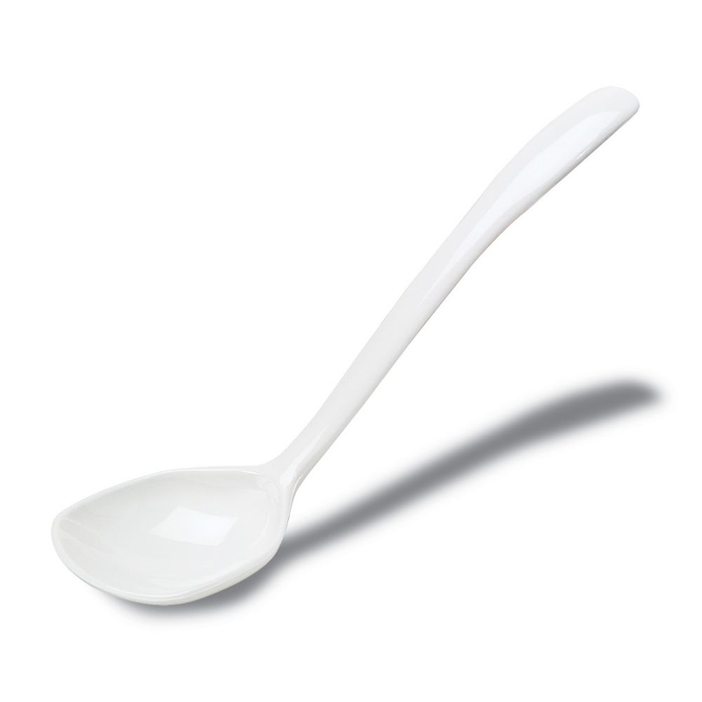 Delfin 3 Oz. White Serving Spoon