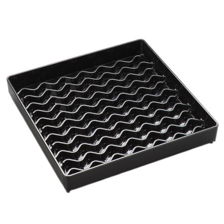 Carlisle&reg; NeWave&trade; 6" Square Black Drip Tray