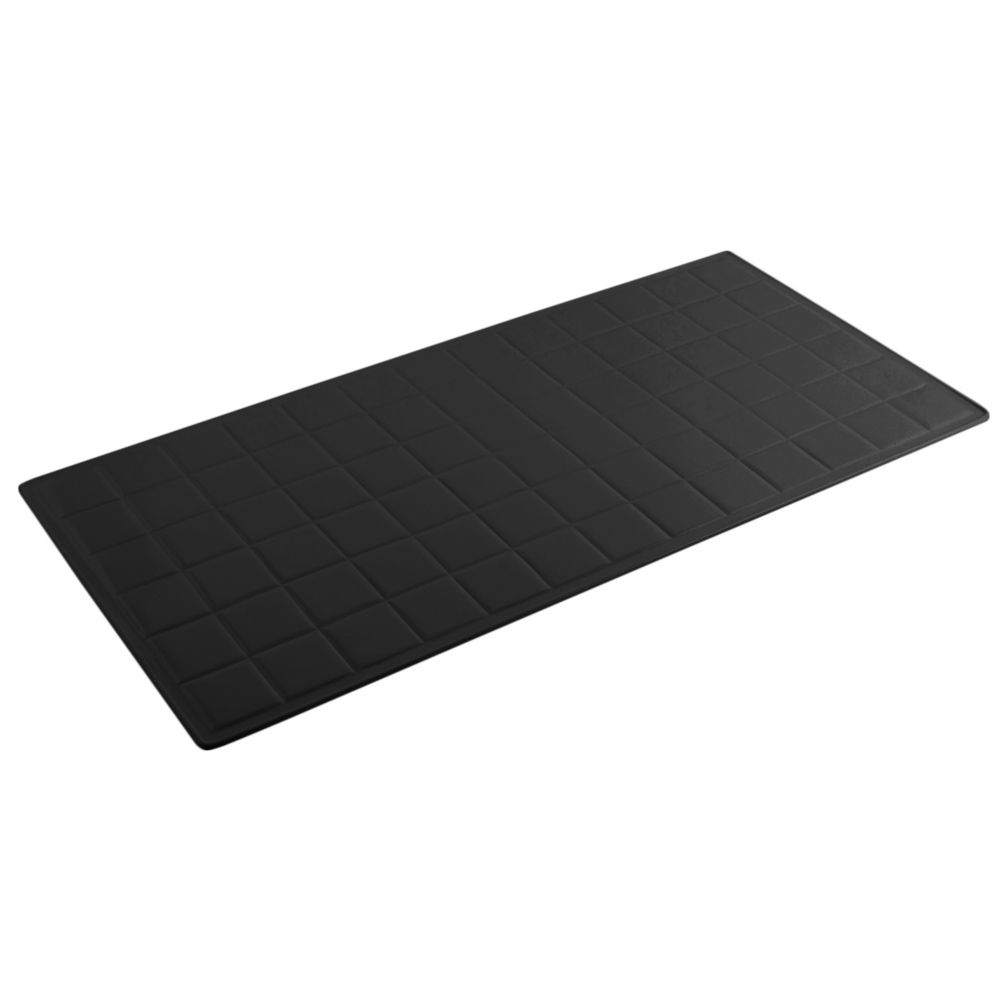 Bon Chef Black Sandstone Long Size Solid Tile Tray