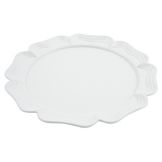 Bon Chef White Sandstone 16" Queen Anne Round Platter