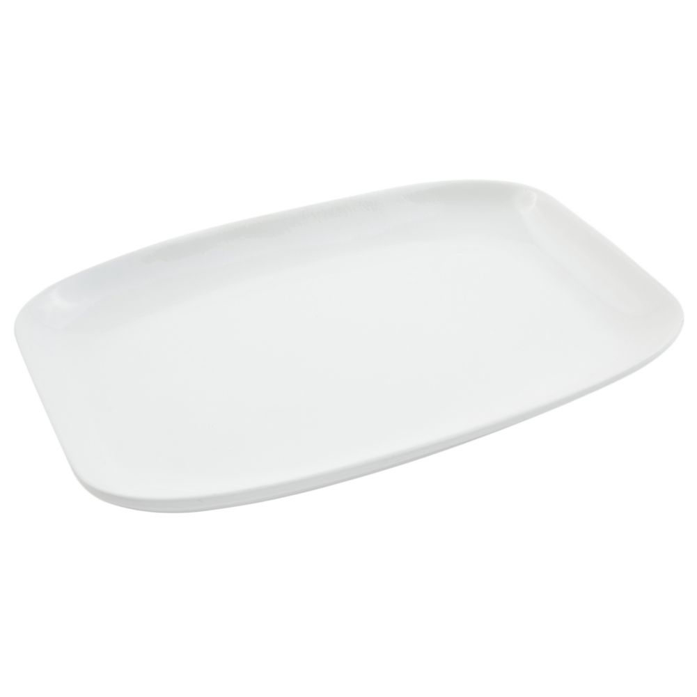 Bon Chef White Sandstone Shallow Rectangular 2.5 qt Casserole