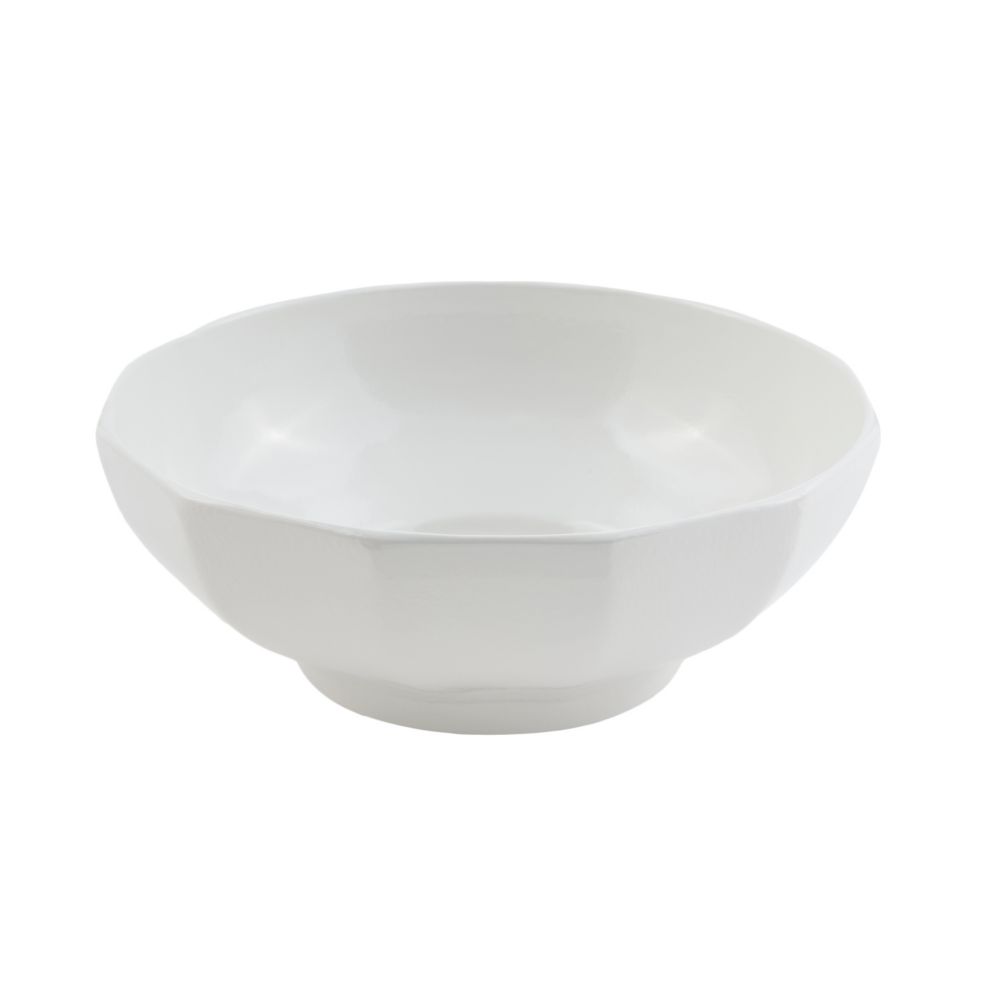 Bon Chef White Sandstone 6 Qt Prism Footed Bowl