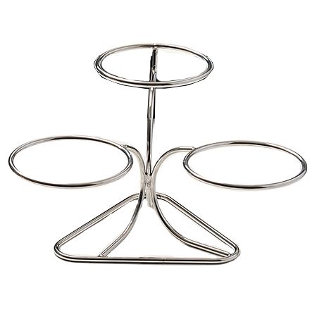 Bon Chef Pewter Glo S/S 3-Ring Plate Stand