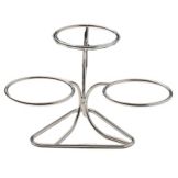 Bon Chef Pewter Glo S/S 3-Ring Plate Stand