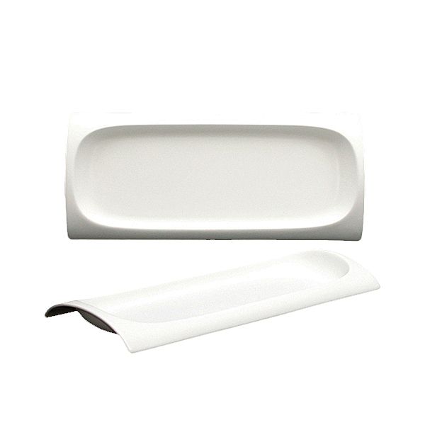 Fortessa Accentz Bone China Rectangular Tray w/ Oval Well