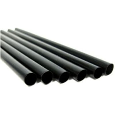 Spirit&trade; Black Plastic Giant 7-3/4" Unwrapped Straws