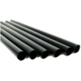 Spirit&trade; Black Plastic Giant 7-3/4" Unwrapped Straws
